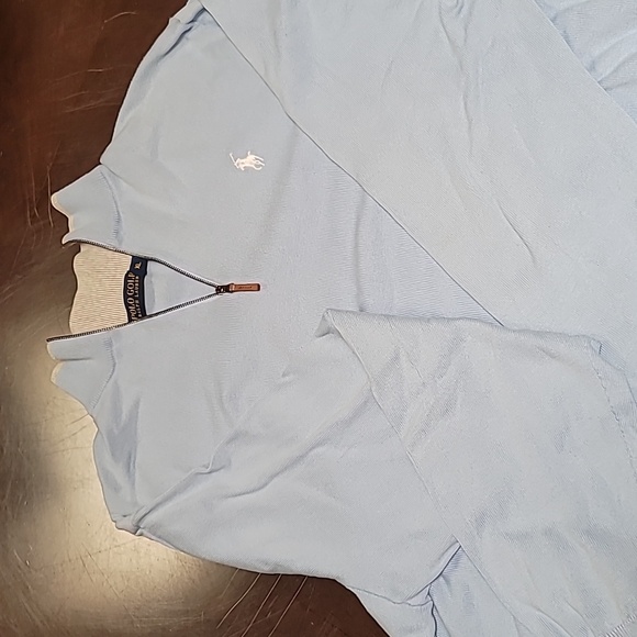 Ralph Lauren Golf Light Blue Quarter-Zip Sweater Lg - Picture 3 of 5